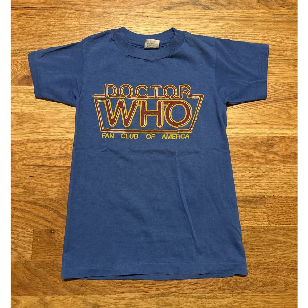 Vintage 90s Doctor Who Fan Club Of America Kids Single Stitch Tee Size M 10-12